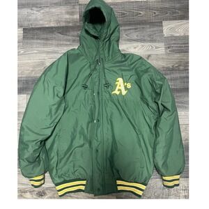 Oakland Athletics  Starter Jacket Men's XL Full Zip Embroidered Logo 90s Green